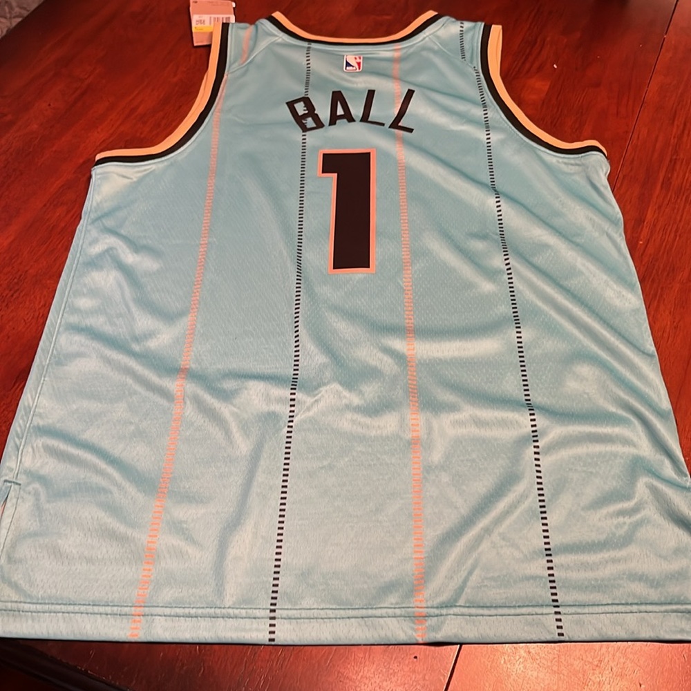 NWT NBA Charlotte HORNETS Basketball Jersey LaMelo BALL #1 city edition Mens - Picture 6 of 12